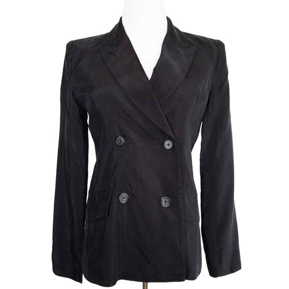 Smythe DB Tuck-In Blazer Double Breasted in Black Size 4 Super Soft Revolve - Picture 2 of 16